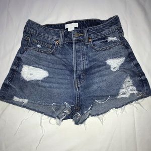 Ripped Jean Shorts